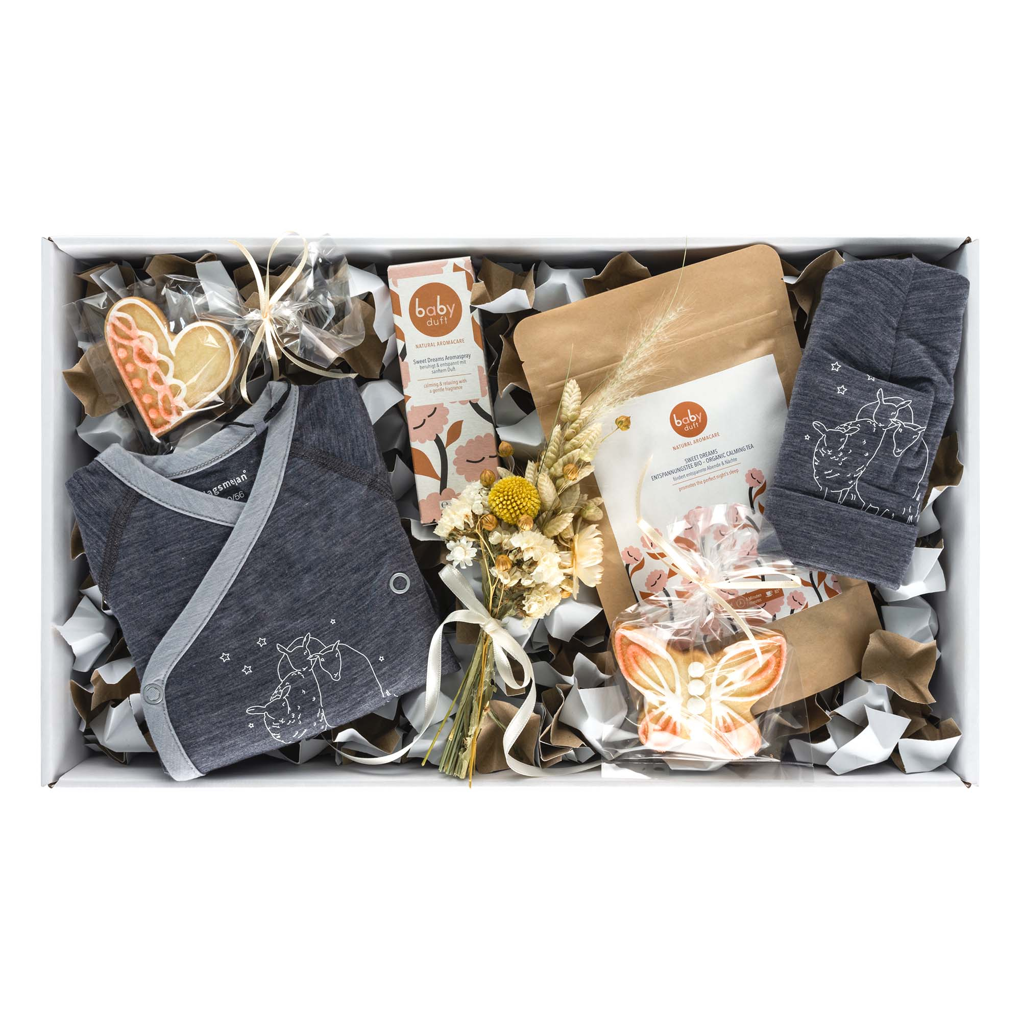 Geschenkkorb Baby "Grey Melange"
