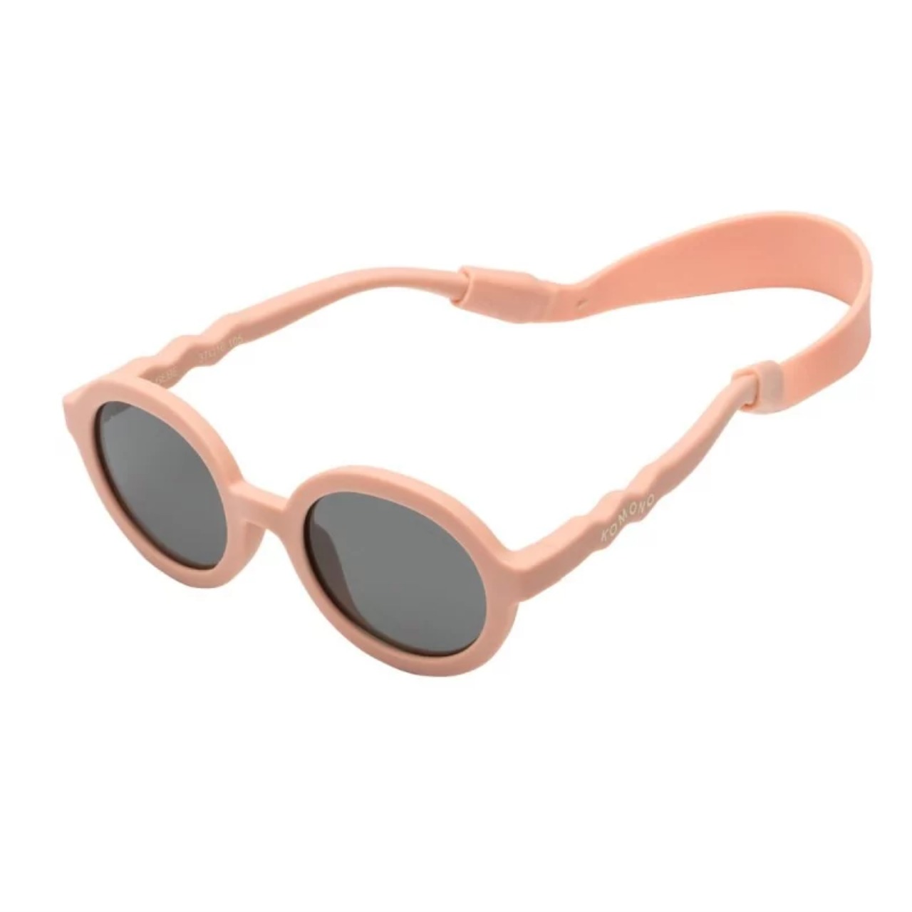 Sonnenbrille, Runde Gläser, Rosa Rahmen, Grau getönt, Kinderbrille