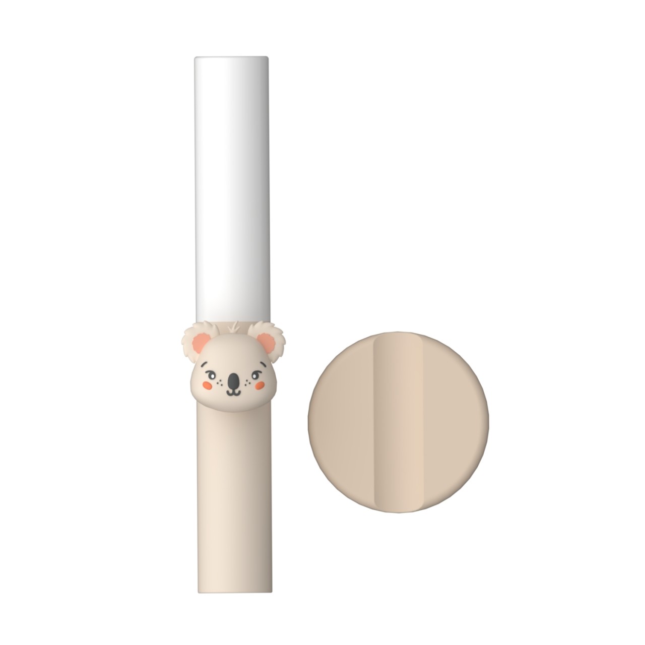 Kugelschreiber, Koala‑Aufdruck, Beige, Kappe, Kugelschreiber?