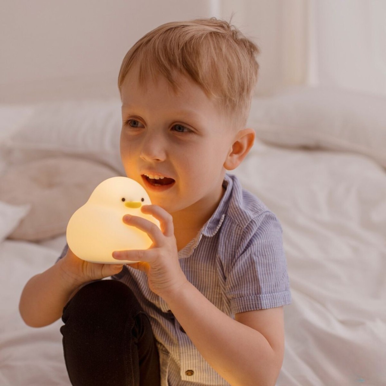Kopf, Person, Gesicht, Beißen, Kinder-Lampe, Nachtlicht, LED-Lampe, Silikon-Lampe, Kuscheliges Licht