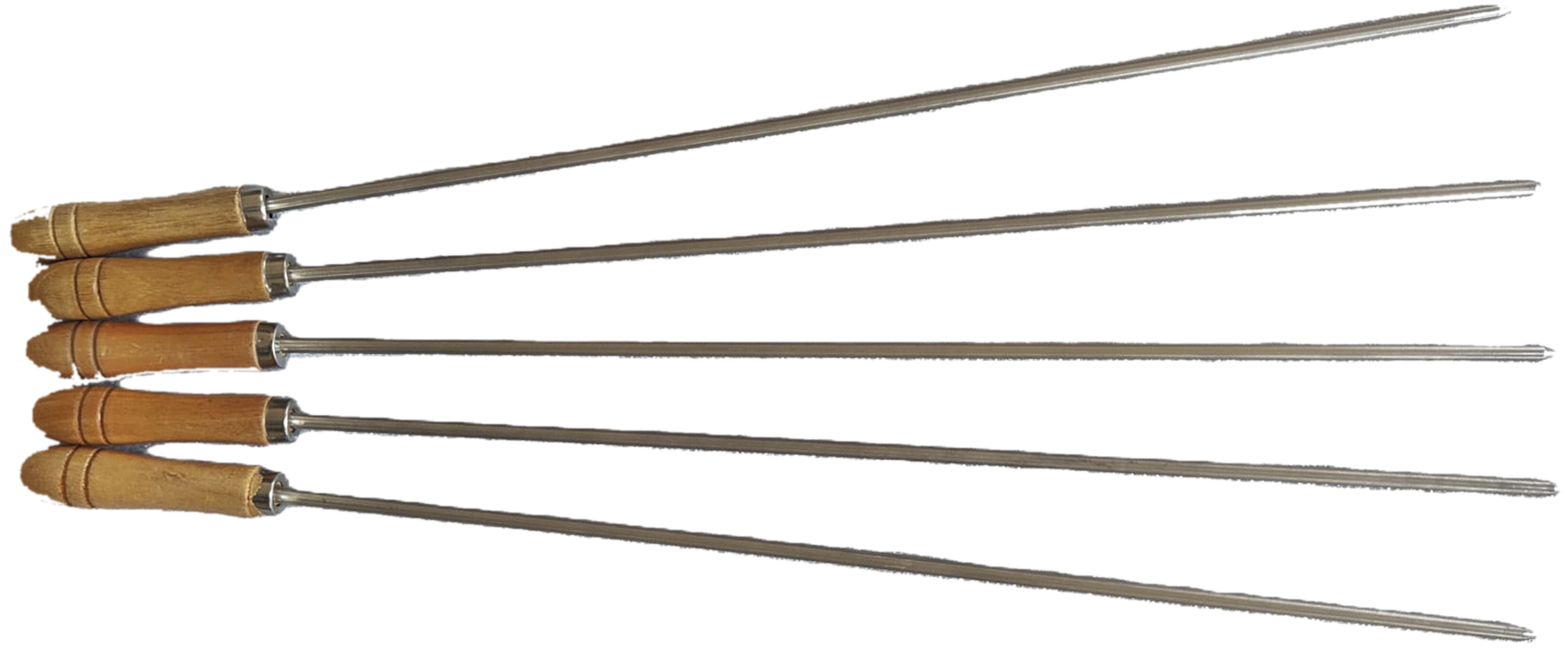 Kit mit 5 Grill-Spiessen (Spiess-Halterung als separtes Zubehör erhältlich) Kit mit 5 Grill-Spiessen (Spiess-Halterung als separtes Zubehör erhältlich)