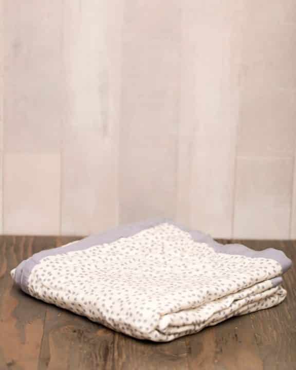 Deluxe Muslin Quilt - Periwinkle Polka Dot