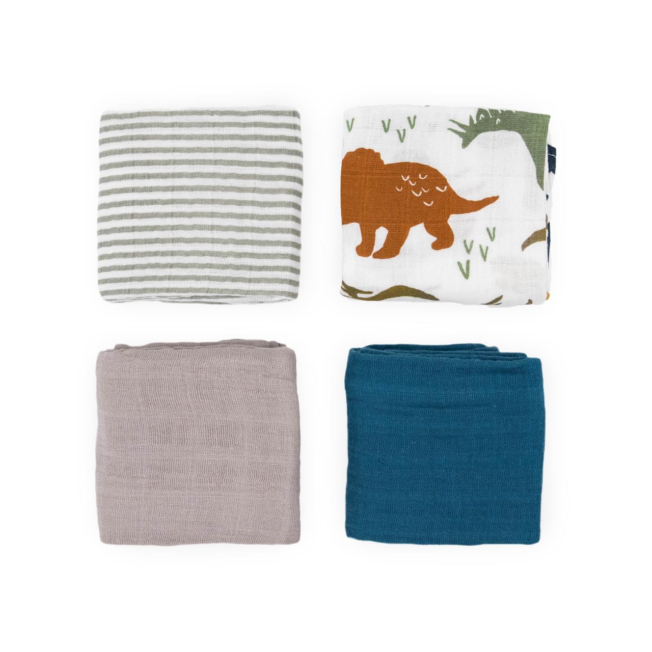 Baumwoll-Muslin Squares, Dino Friends Baumwoll-Muslin Squares, Dino Friends