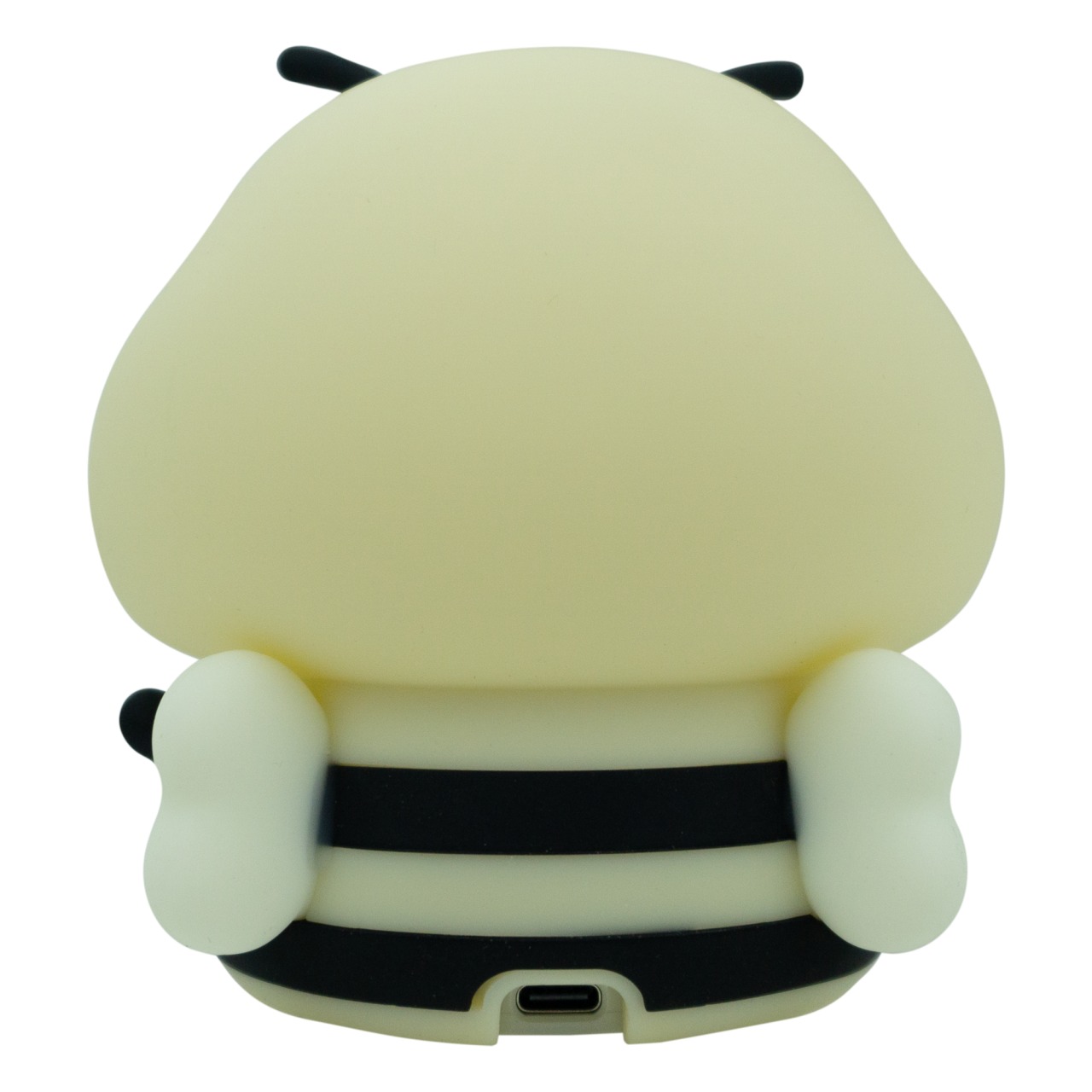 Kissen, Dekoration für Zuhause, Kleidung, Schutzhelm, Helm, Panda Figur, Gelb, USB-Ladegerät, Gummi/Soft-Touch, Back-Ansicht