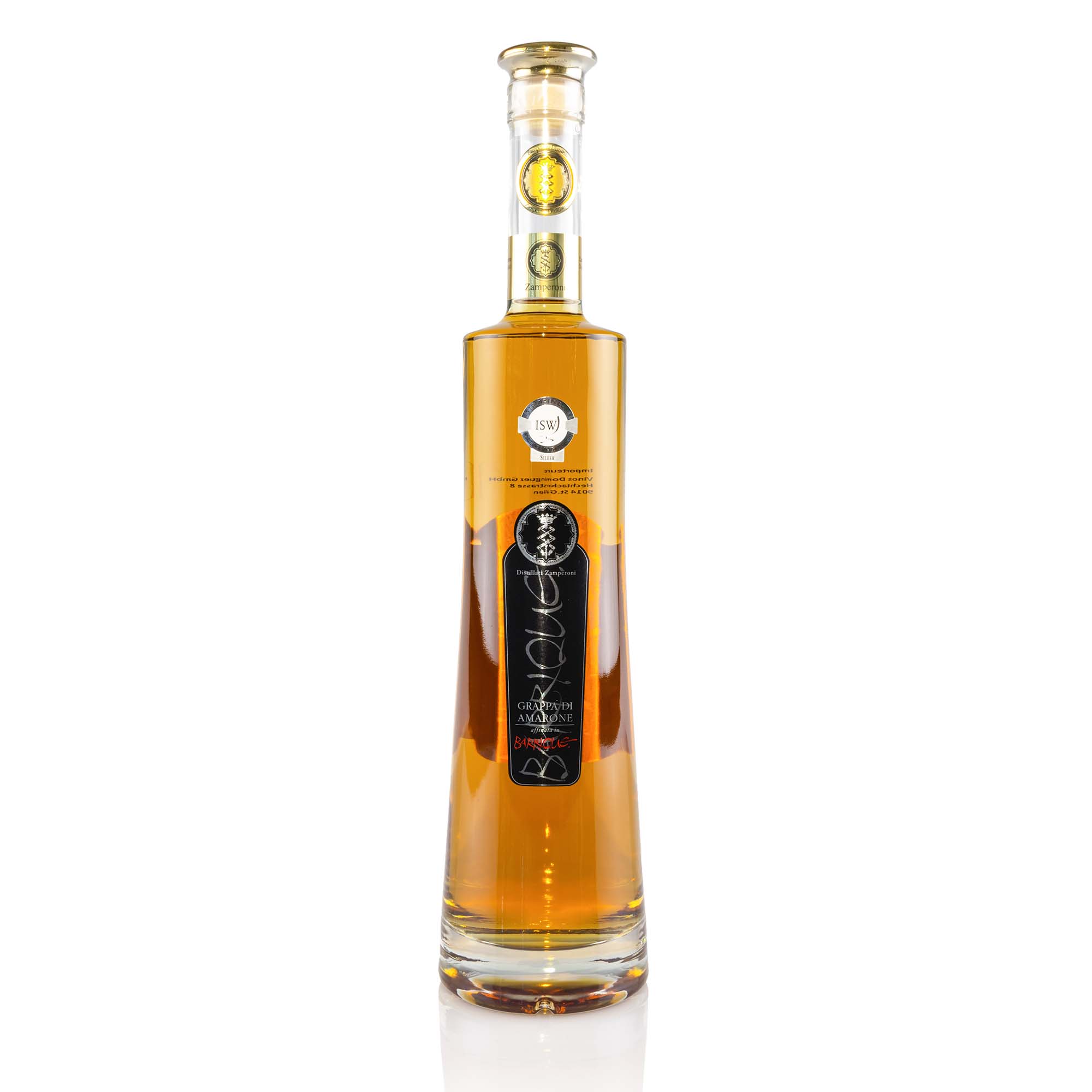 Destillato Zamperoni Grappa di Amarone, affinata in Barrique, 150cl, 40% Vol.