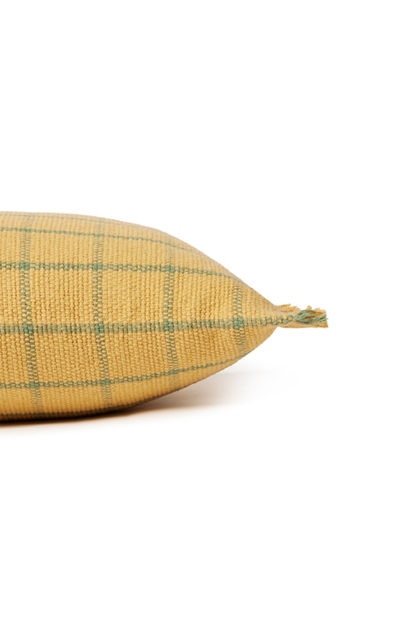 kissen,  plaid,  türkis-gelb,  textil,  polster