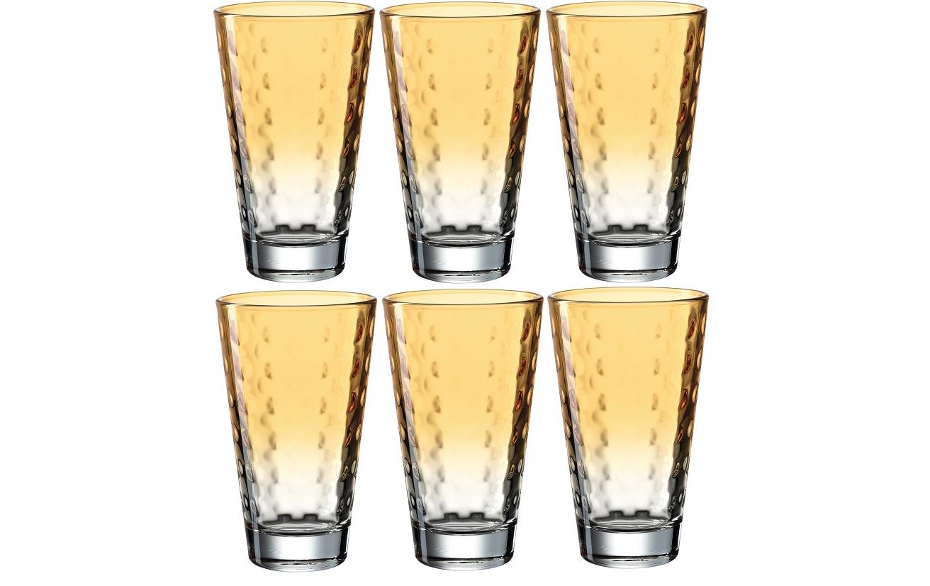 Leonardo Trinkglas Optic Pastell, orange, 300 ml