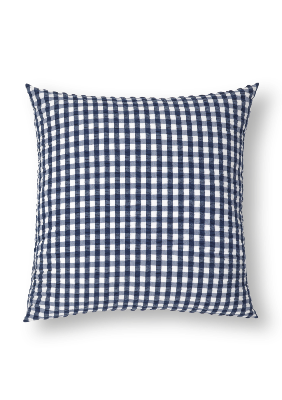 Bæk&Bølge Kissenbezug DK, 63x60cm, Dunkelblau/Weiss