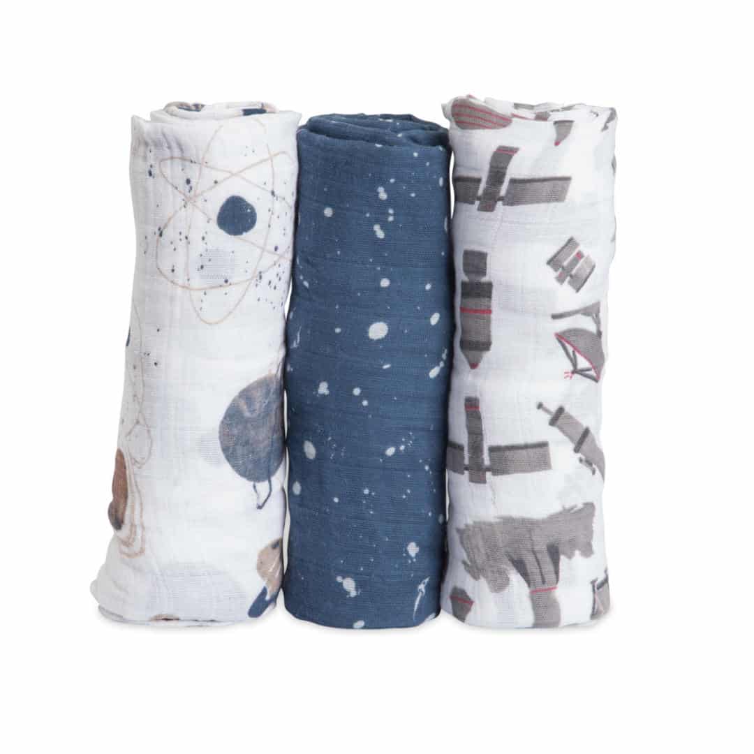 Cotton Muslin Swaddle 3 Pack - Ground Control