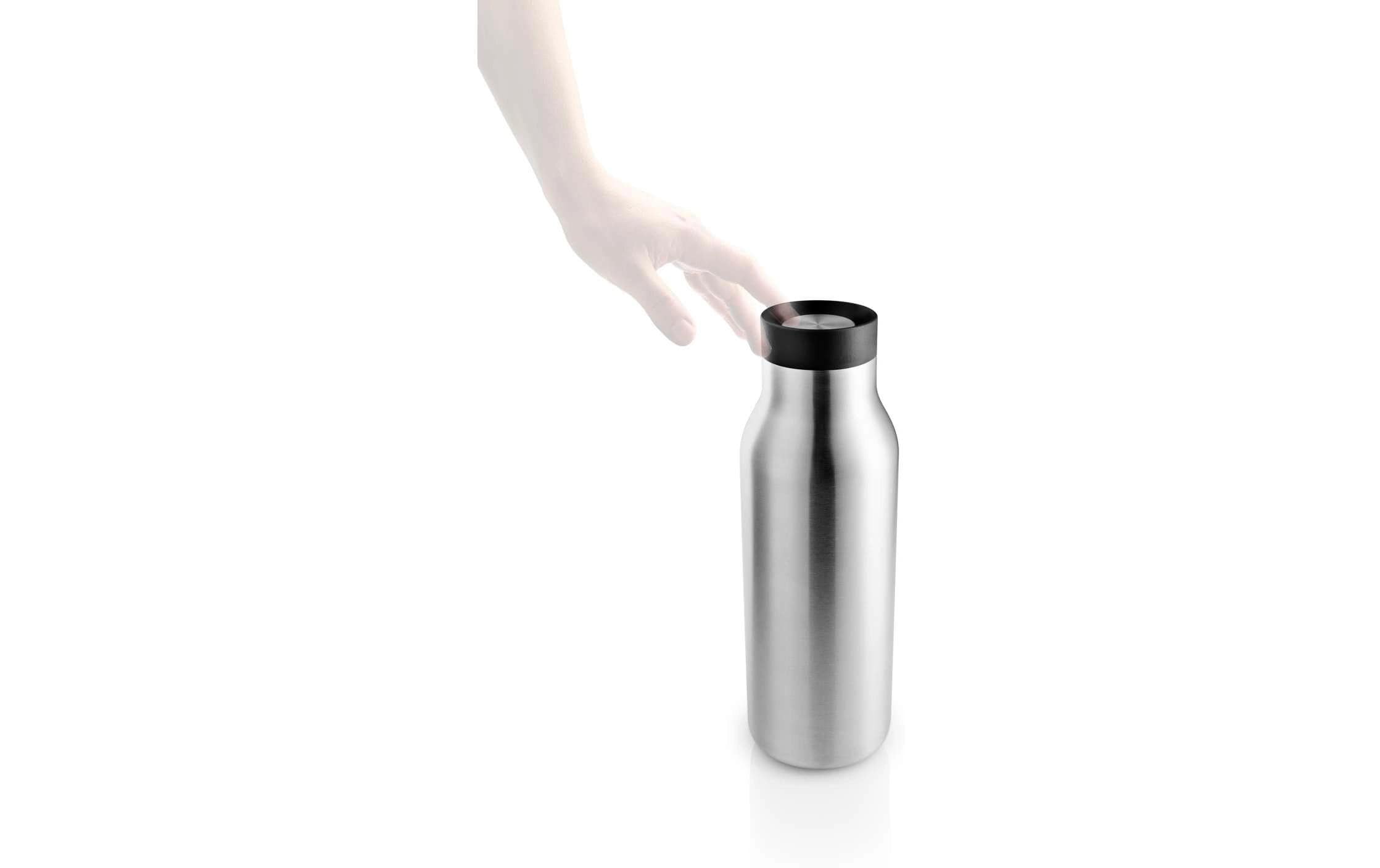 Edelstahlflasche, isolierte Flasche, Metallflasche, silberne Flasche, Trinkflasche