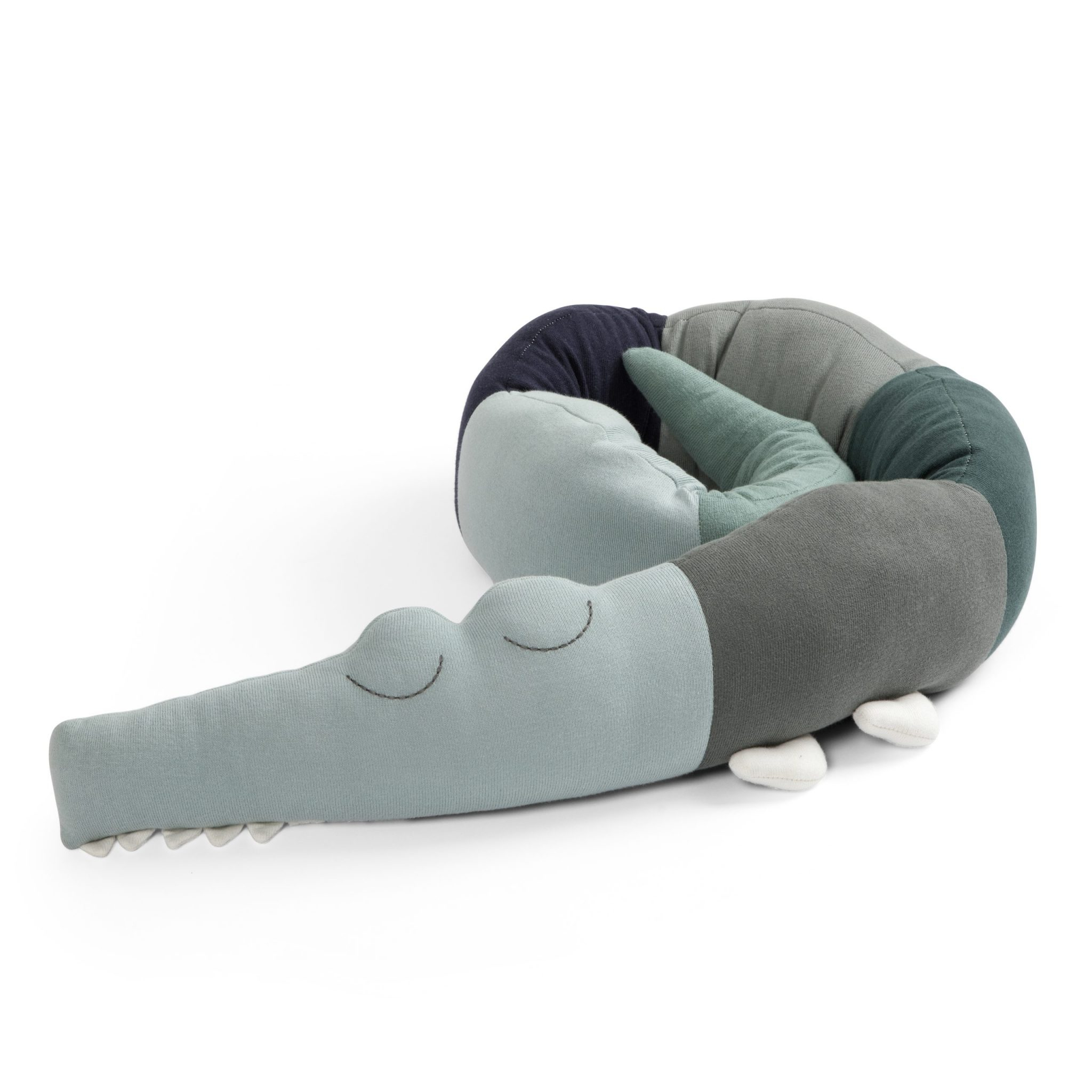 Sebra Gestricktes Kissen, Sleepy Croc, hazy blue