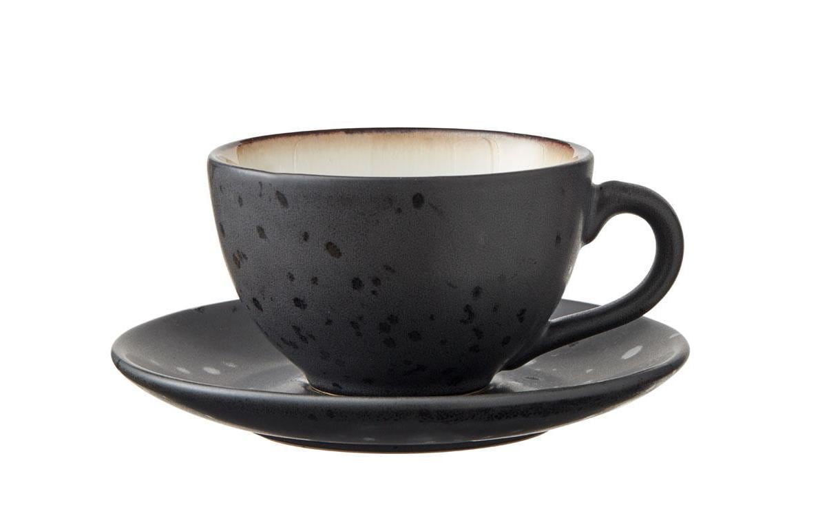 Kaffeetasse, Tasse, Kaffeetassen-Set, Schwarz, Porzellan