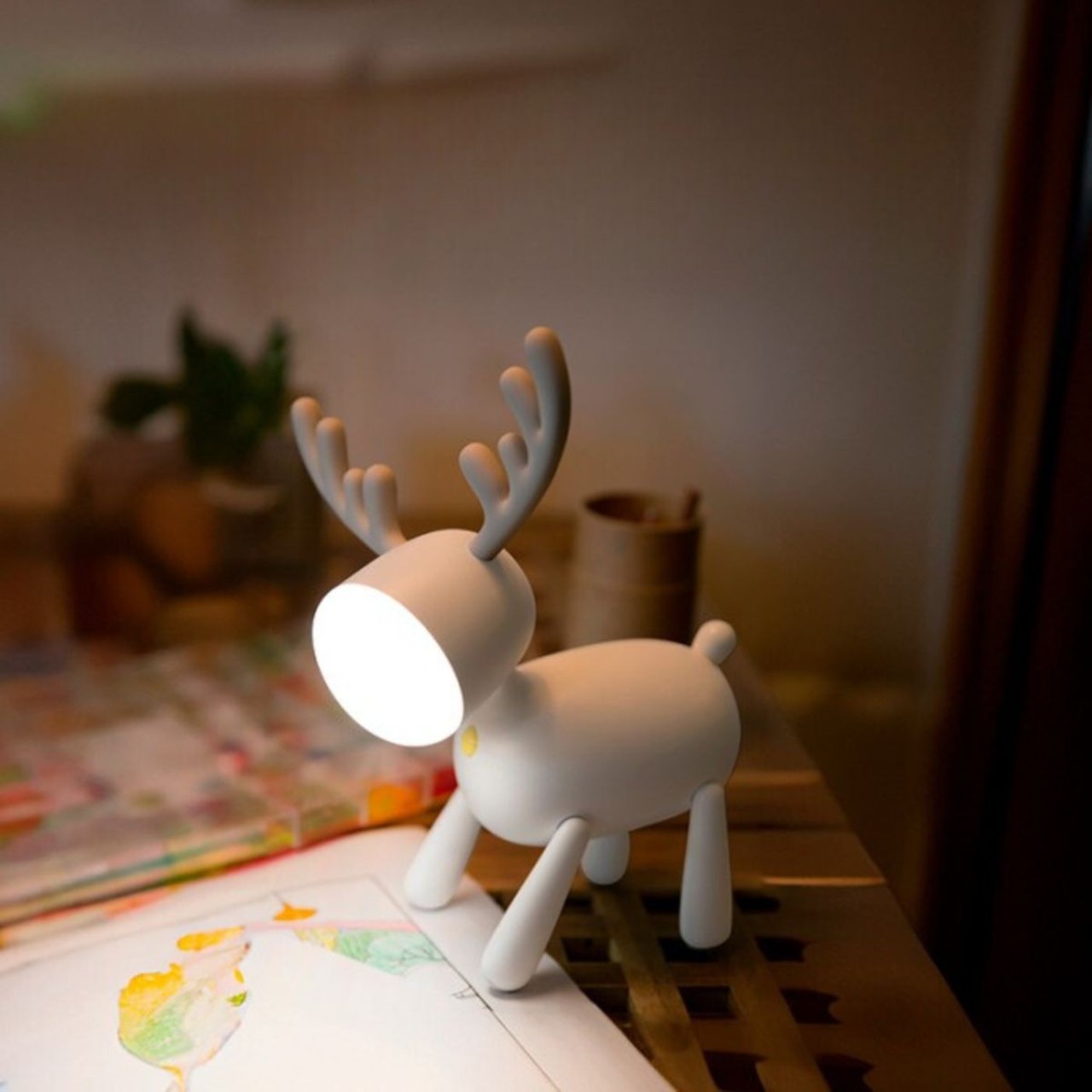 Lampe, Hirsch, Figur, Lampe, Nachtlicht, Kinderzimmer