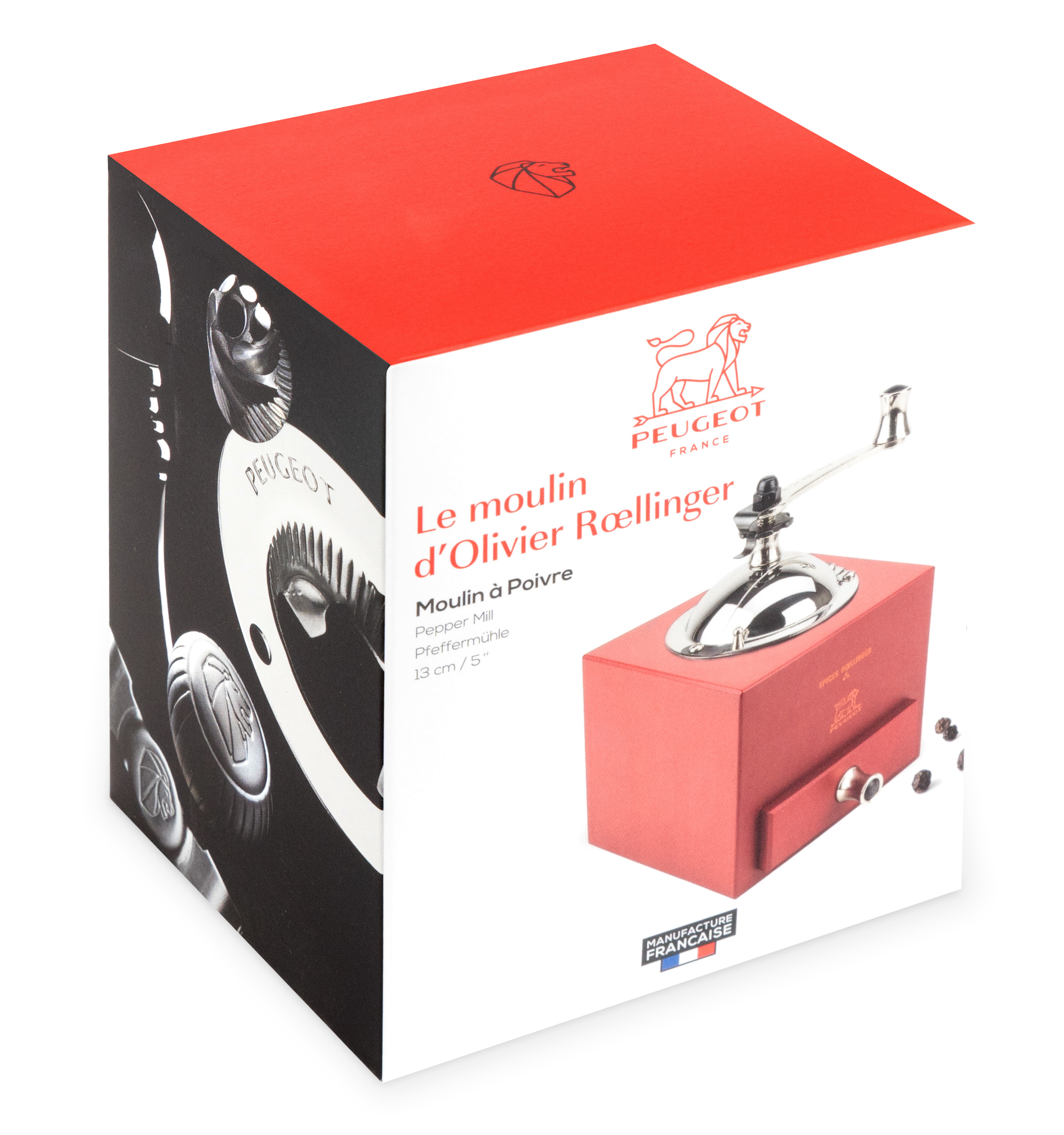 ROELLINGER Pfeffermühle Rot 13 cm