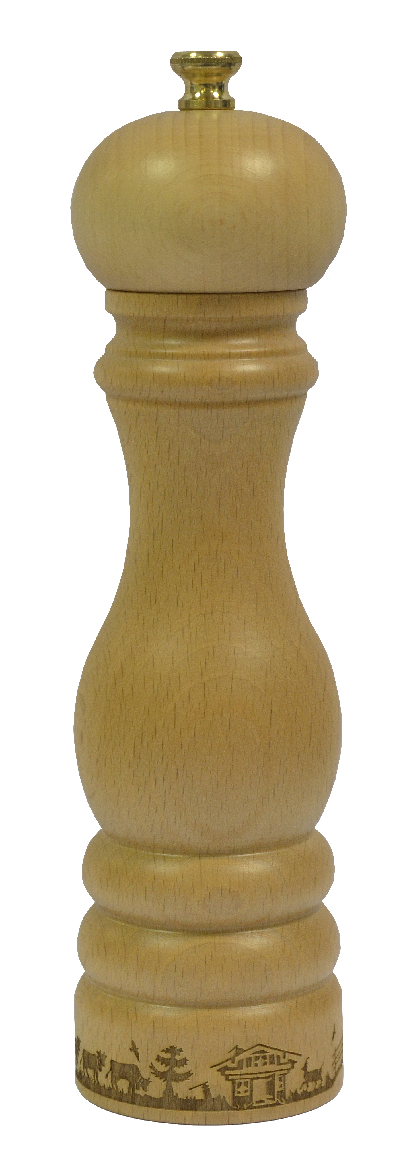 Alpes Pfeffermühle naturfarbig  mit Gravur 22  cm