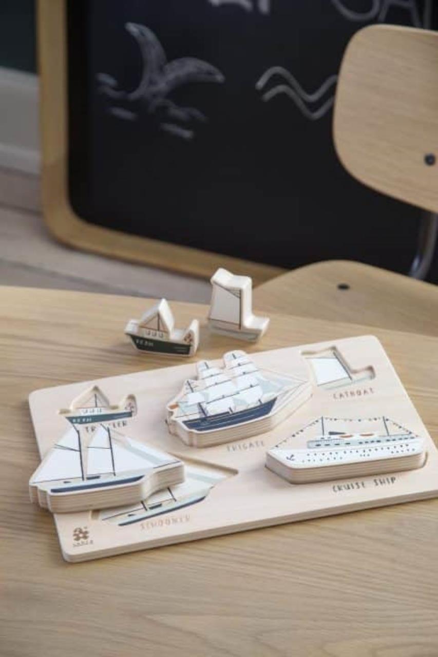 Kräftiges Puzzle aus Holz, Seven Seas
