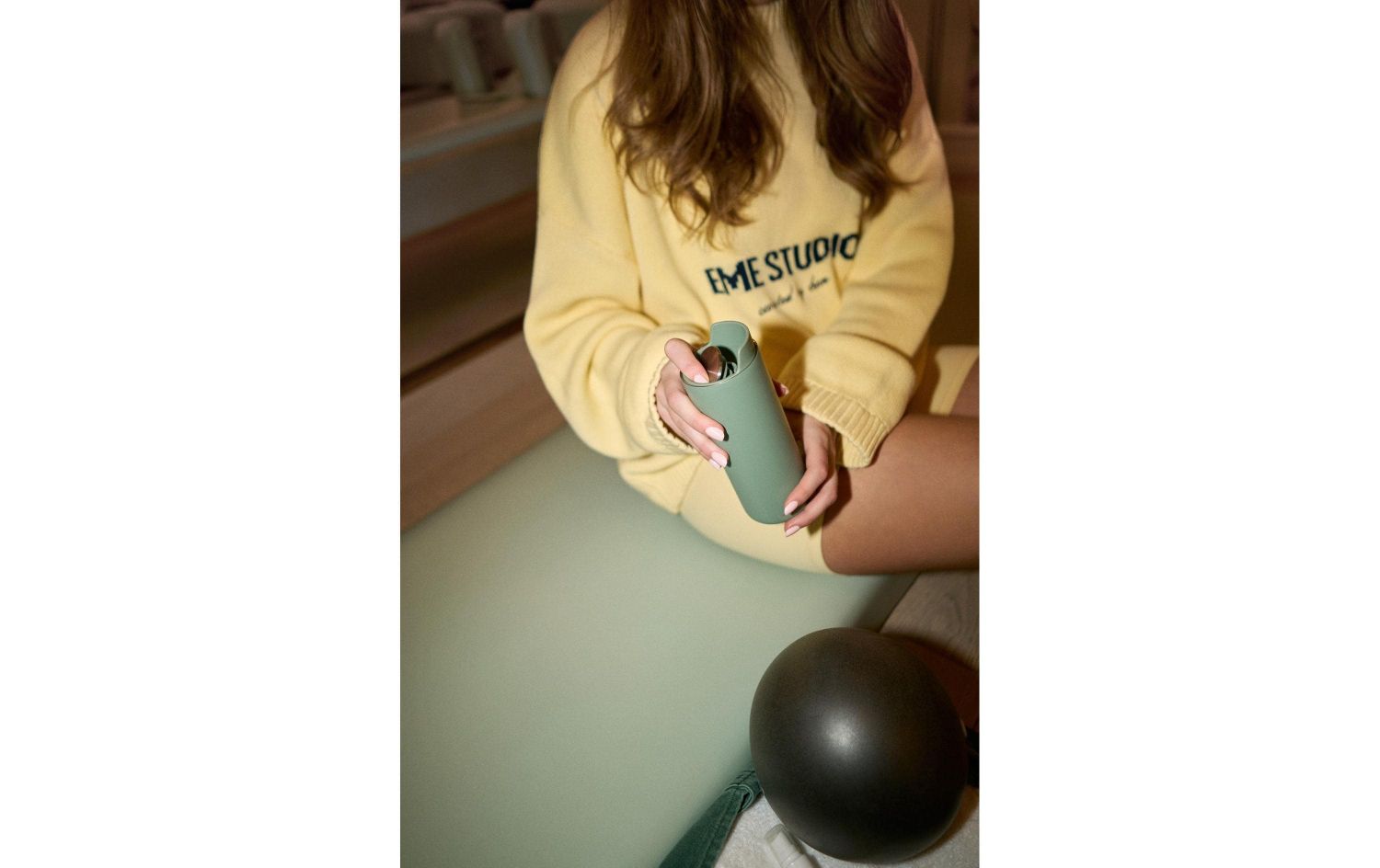 Pullover, Sweatshirt, Beige, Langarmshirt, Becher