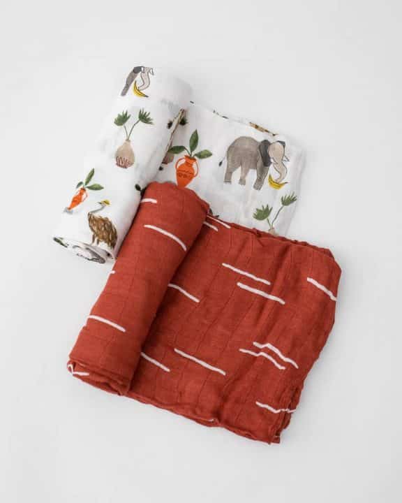 Deluxe Muslin Swaddle 2 Pack - Safari Social