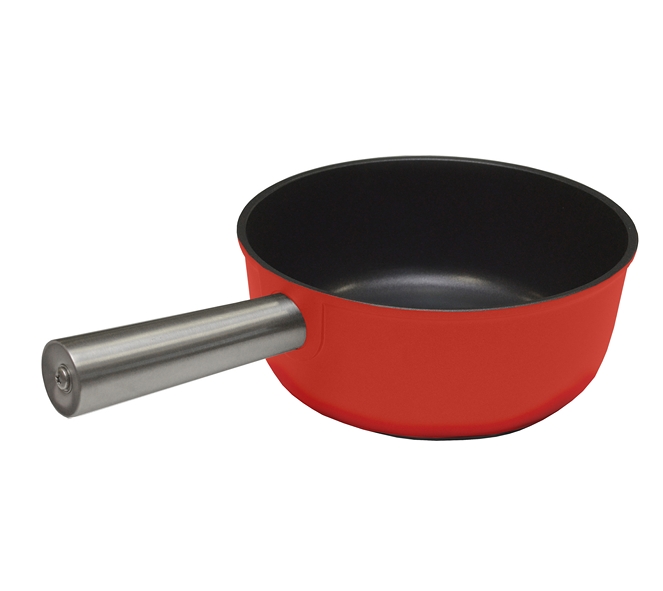 Caquelon aus Aluminium rot Ø 21 cm, H 90 mm 2.4 Lt.