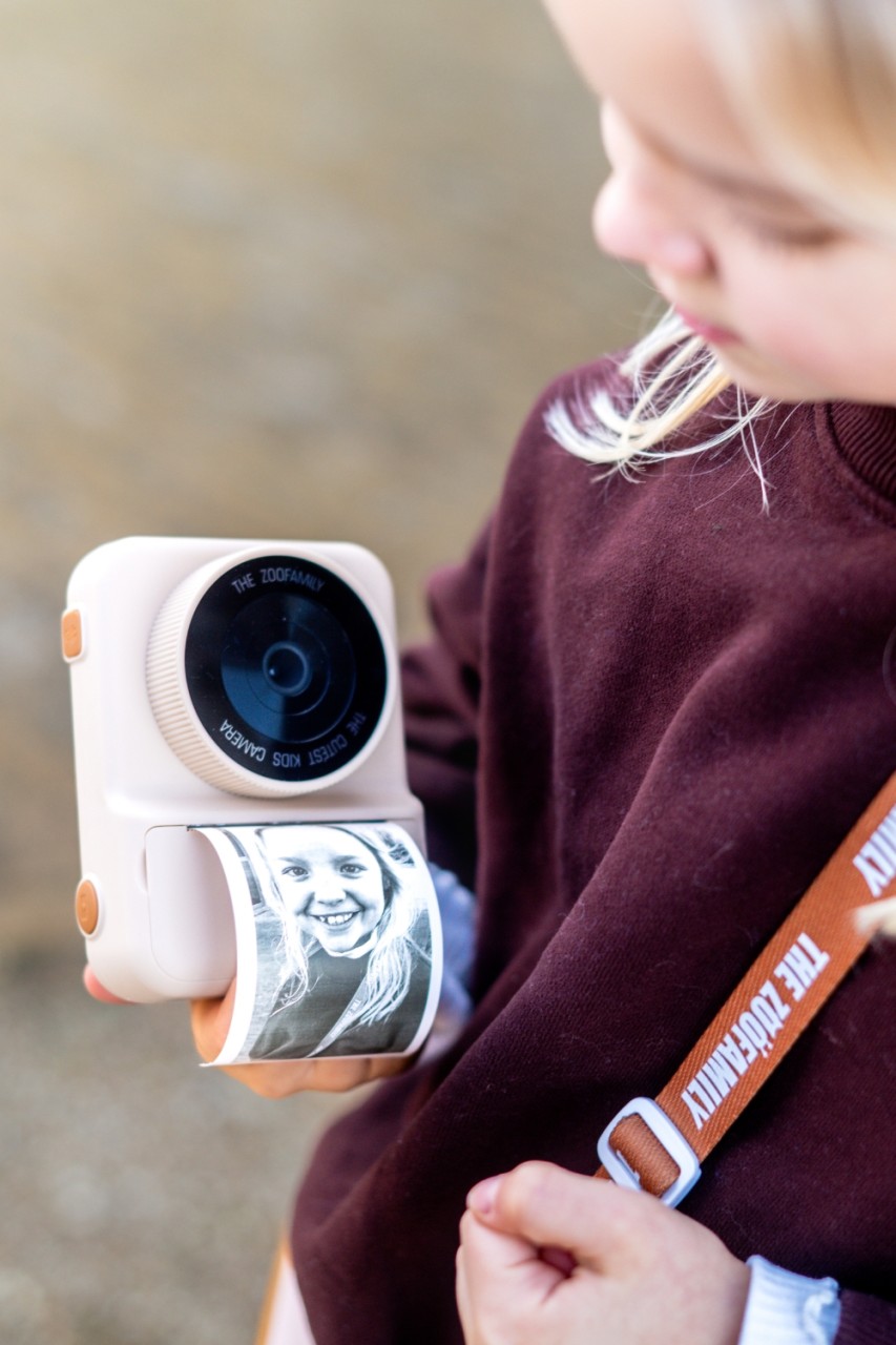 Spielzeugkamera, Kinderkamera, Polaroid-Style, Sofortbildkamera, Tragegurt