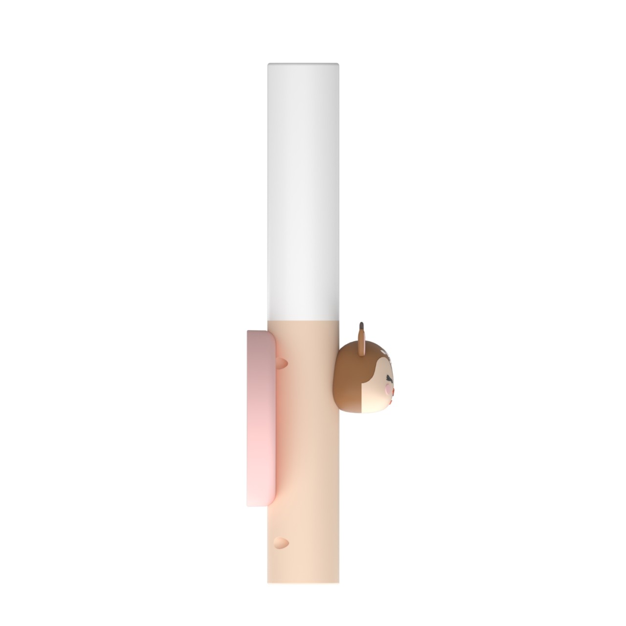 lip balm, Stift, Pfirsich, pinkes Clip, Tierfigur
