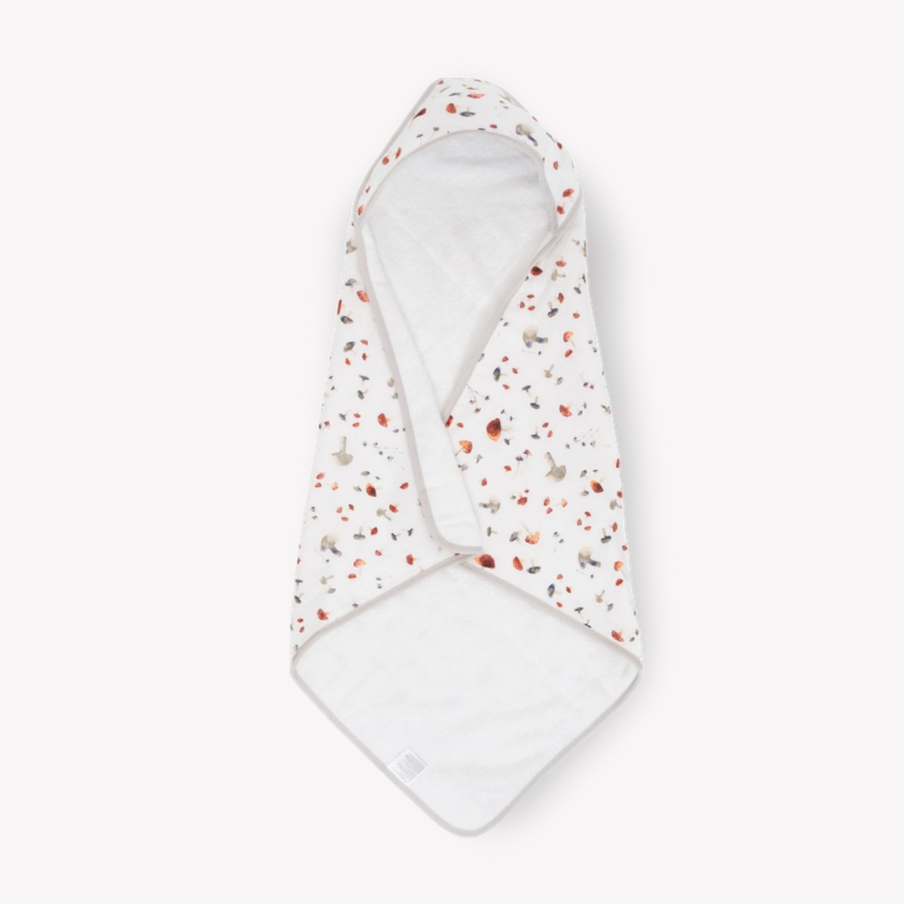 Baby wrap, Hooded towel, White towel, Floral pattern, Soft terry
