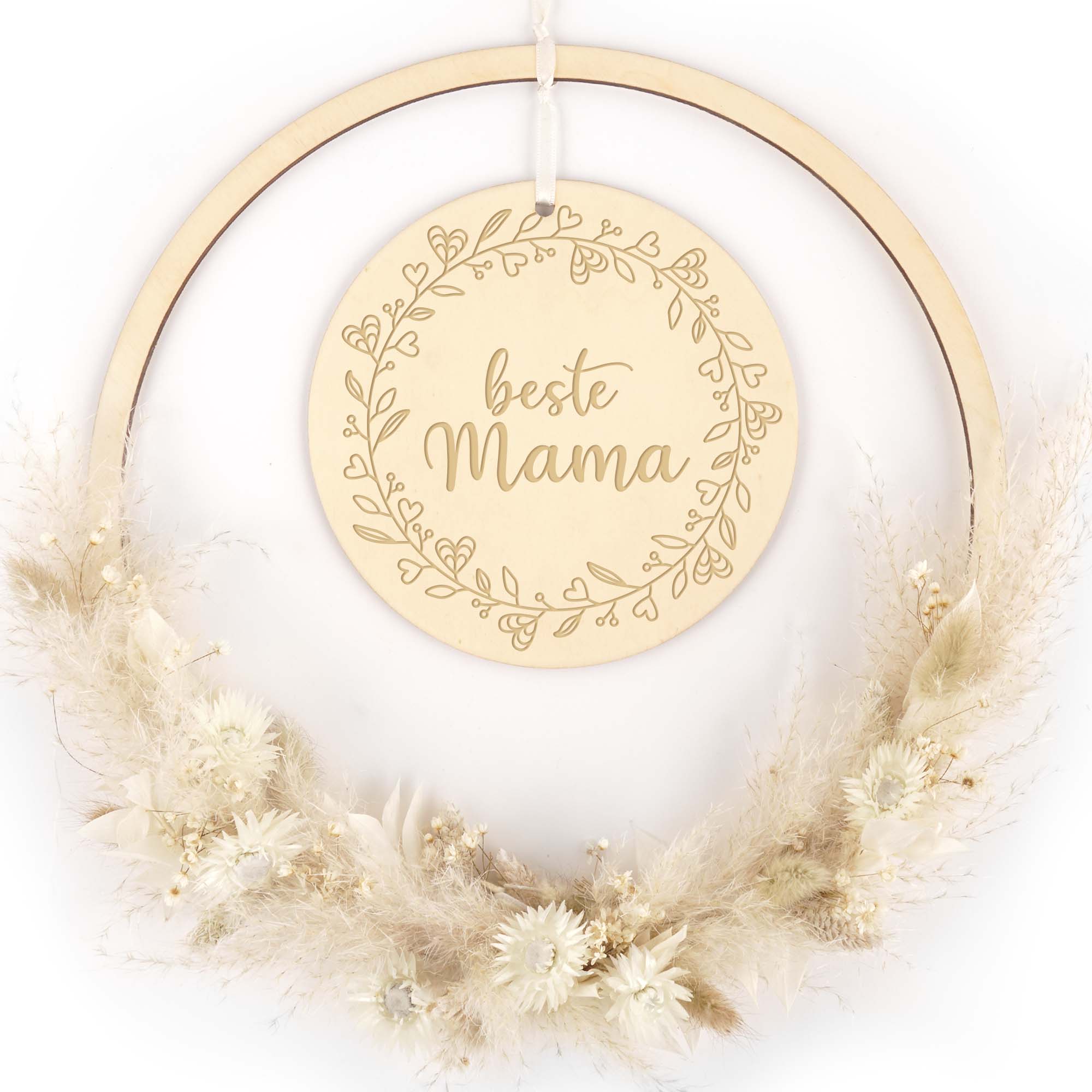 Flower Loop Muttertag "Beste Mama", weiss