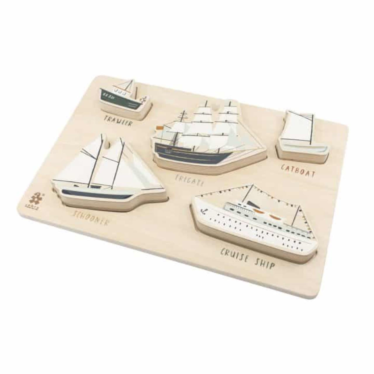 Kräftiges Puzzle aus Holz, Seven Seas