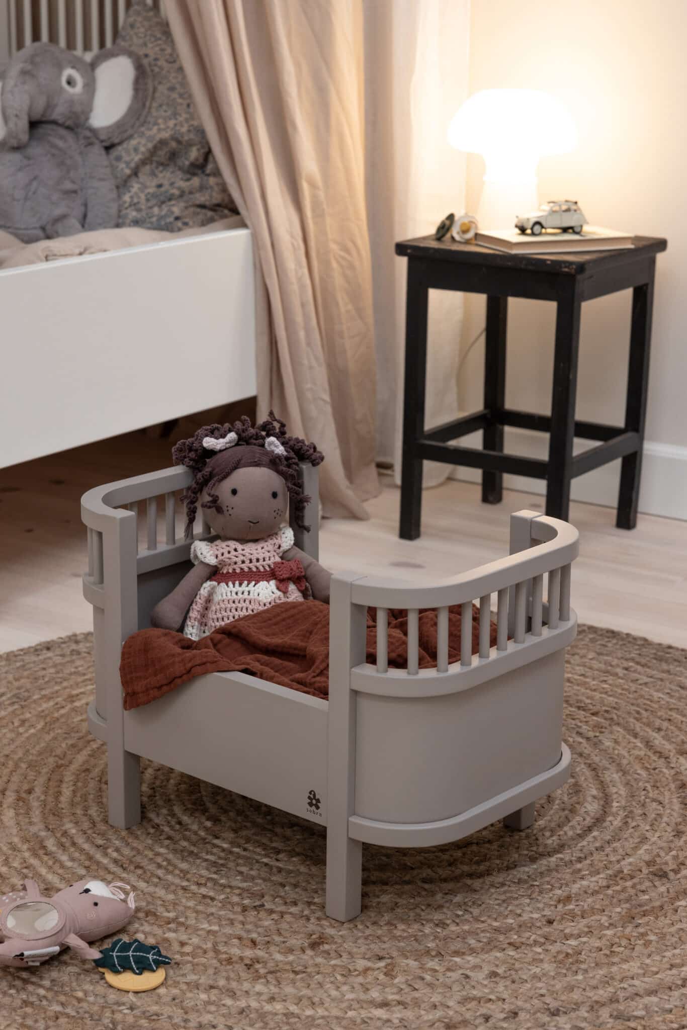 Sebra Puppenbett + Matratze, jetty