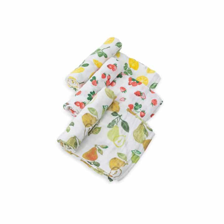 Cotton Muslin Swaddle 3 Pack - Fruit Stand