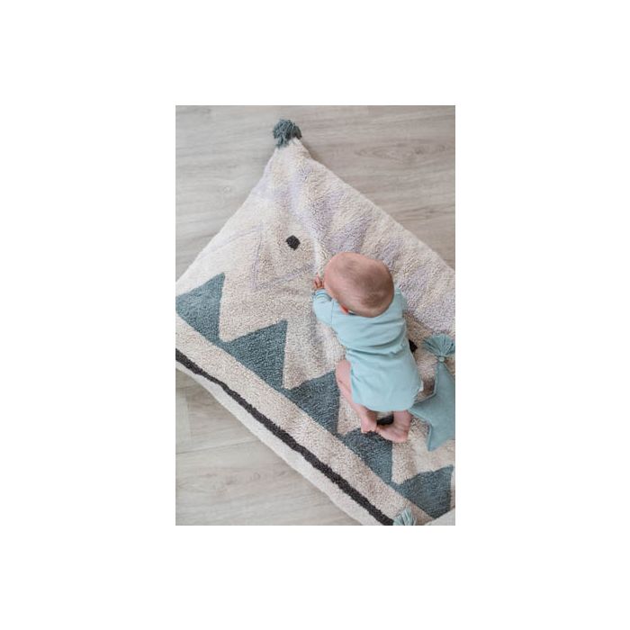 Sleepover Puff Azteca Natural - Vintage Blue Sleepover Puff Azteca Natural - Vintage Blue