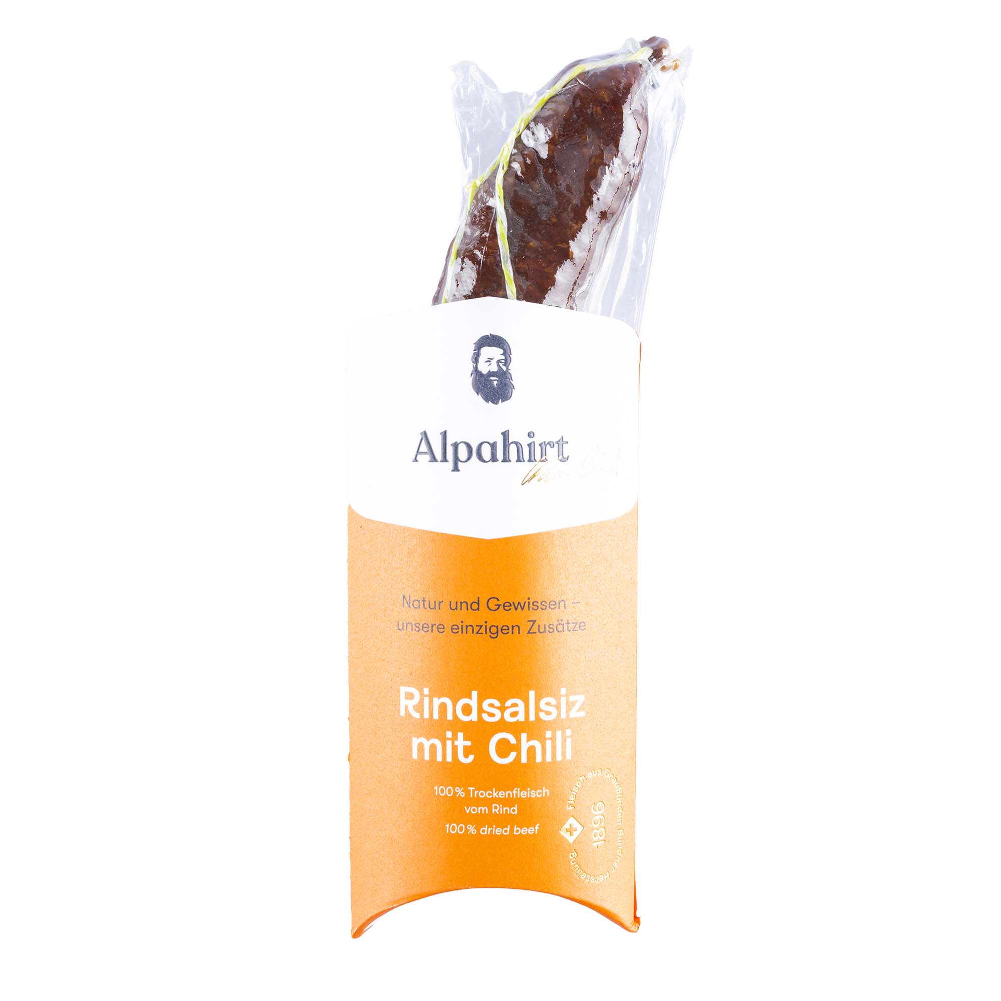Alpahirt - Rindsalsiz mit Chili, 120g Alpahirt - Rindsalsiz mit Chili, 120g