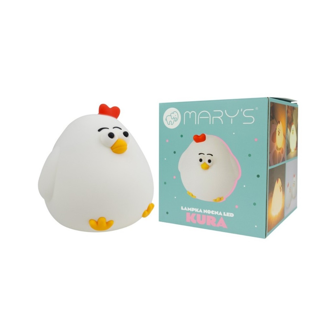 Tier, Vogel, Pinguin, Plüsch, Spielzeug, Kugel-LED, Huhn, Nachtlicht, Kura, Mary's