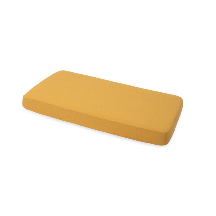 Cotton Muslin Crib Sheet - Mustard