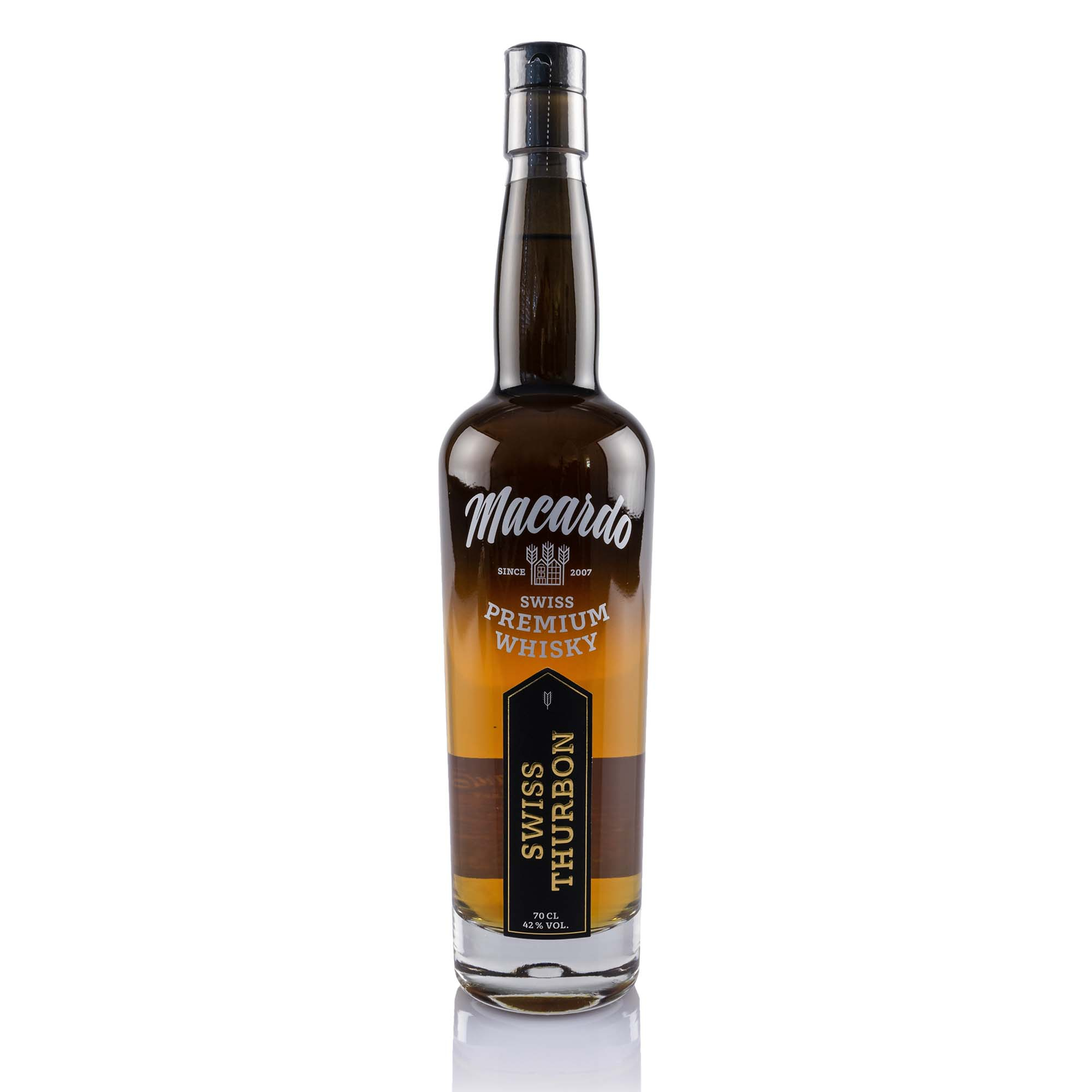Swiss Bourbon Whisky, Macardo, 70cl, 42% Vol.