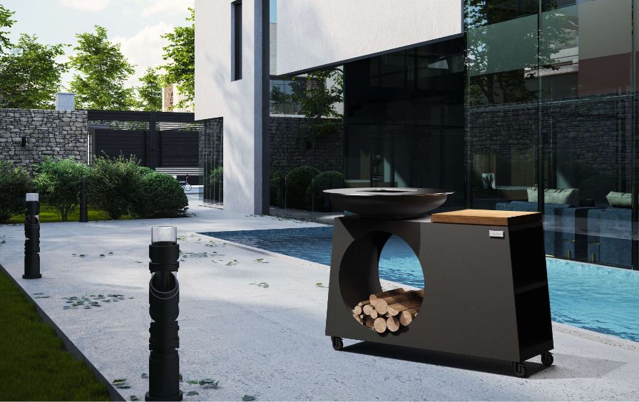 OnFire BBQ Kochinsel schwarz pulverbeschichtet