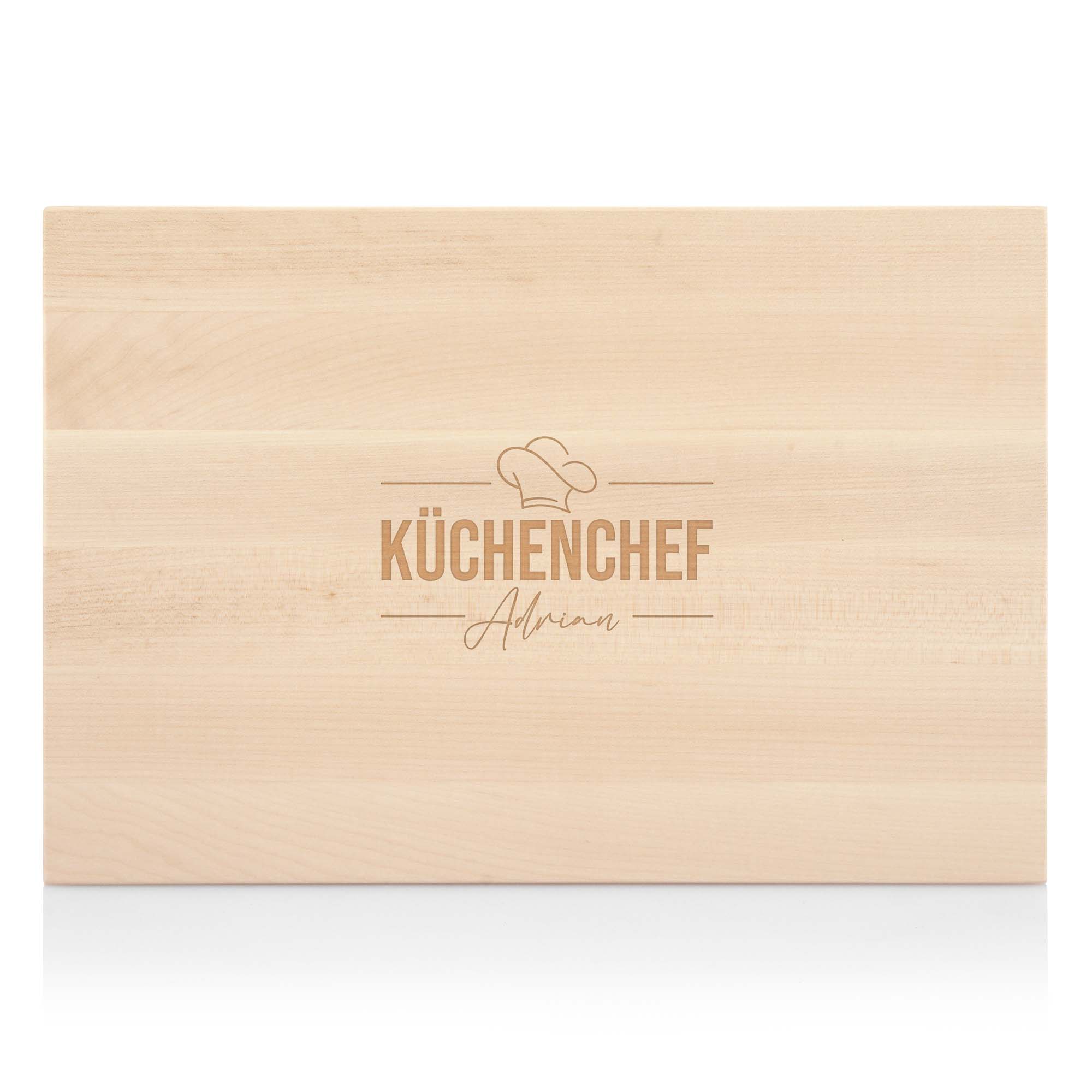 Schneidebrett Ahorn massiv Swiss Made, "Küchenchef", 320x210x20mm