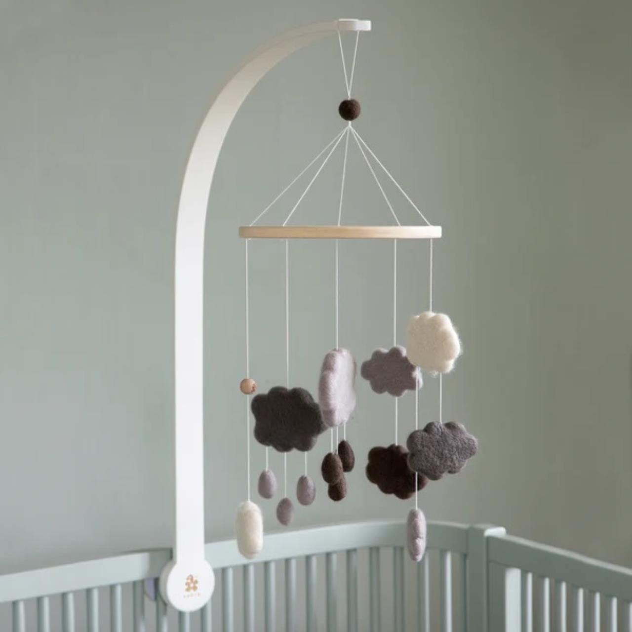 Mobile-Halter aus Holz, classic white