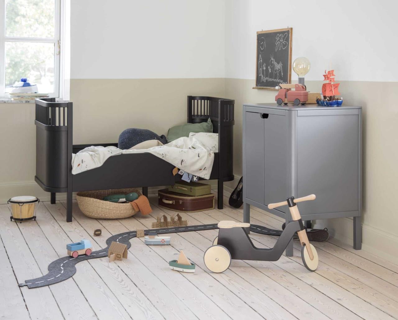 Das Sebra Bett, Baby & Junior, schwarz