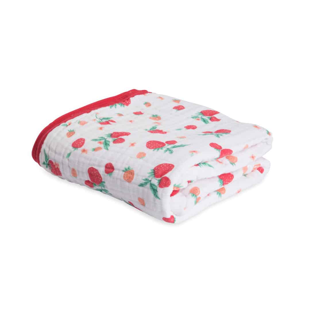 Cotton Muslin Quilt - Strawberry