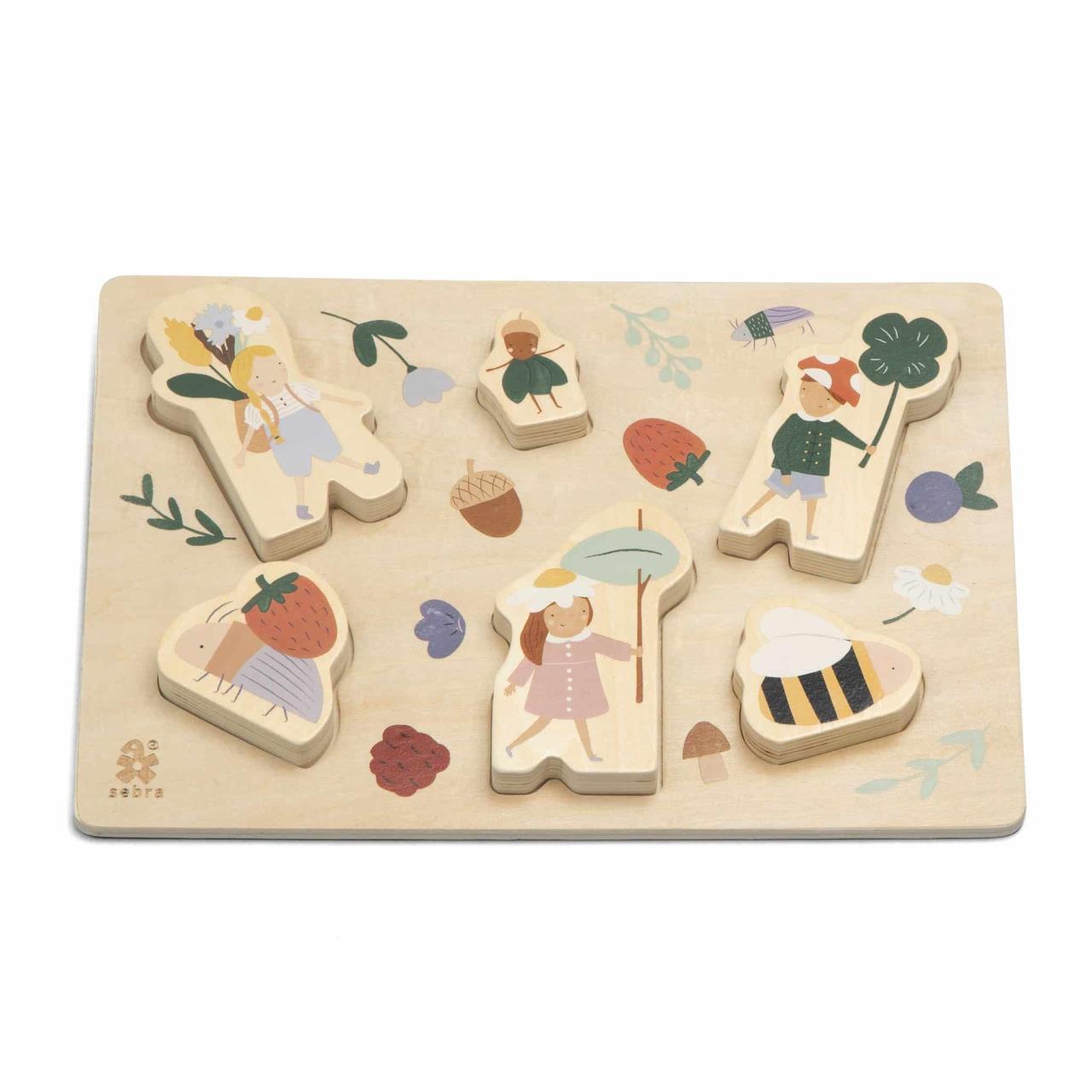 Kräftiges Puzzle aus Holz Pixie Land