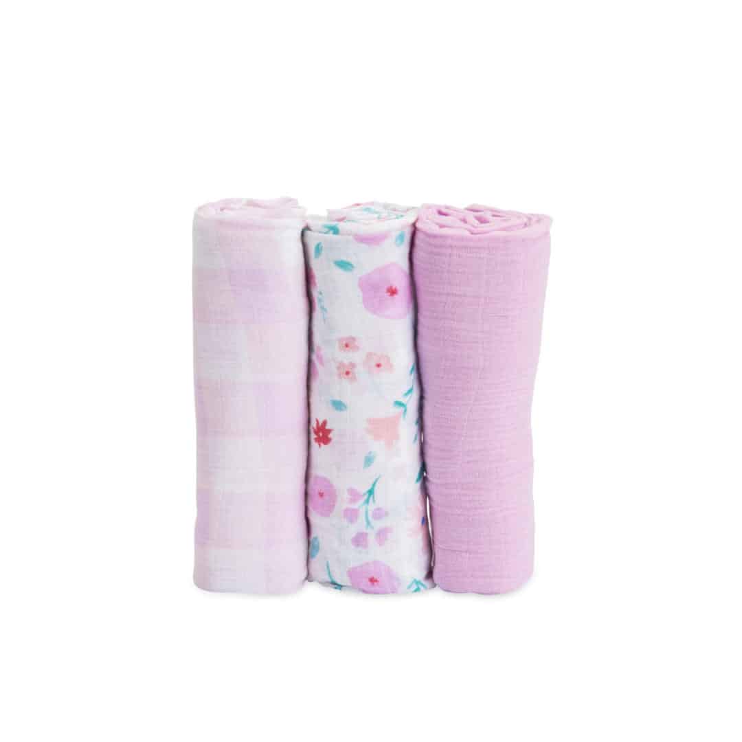 Cotton Muslin Swaddle 3 Pack - Morning Glory Cotton Muslin Swaddle 3 Pack - Morning Glory
