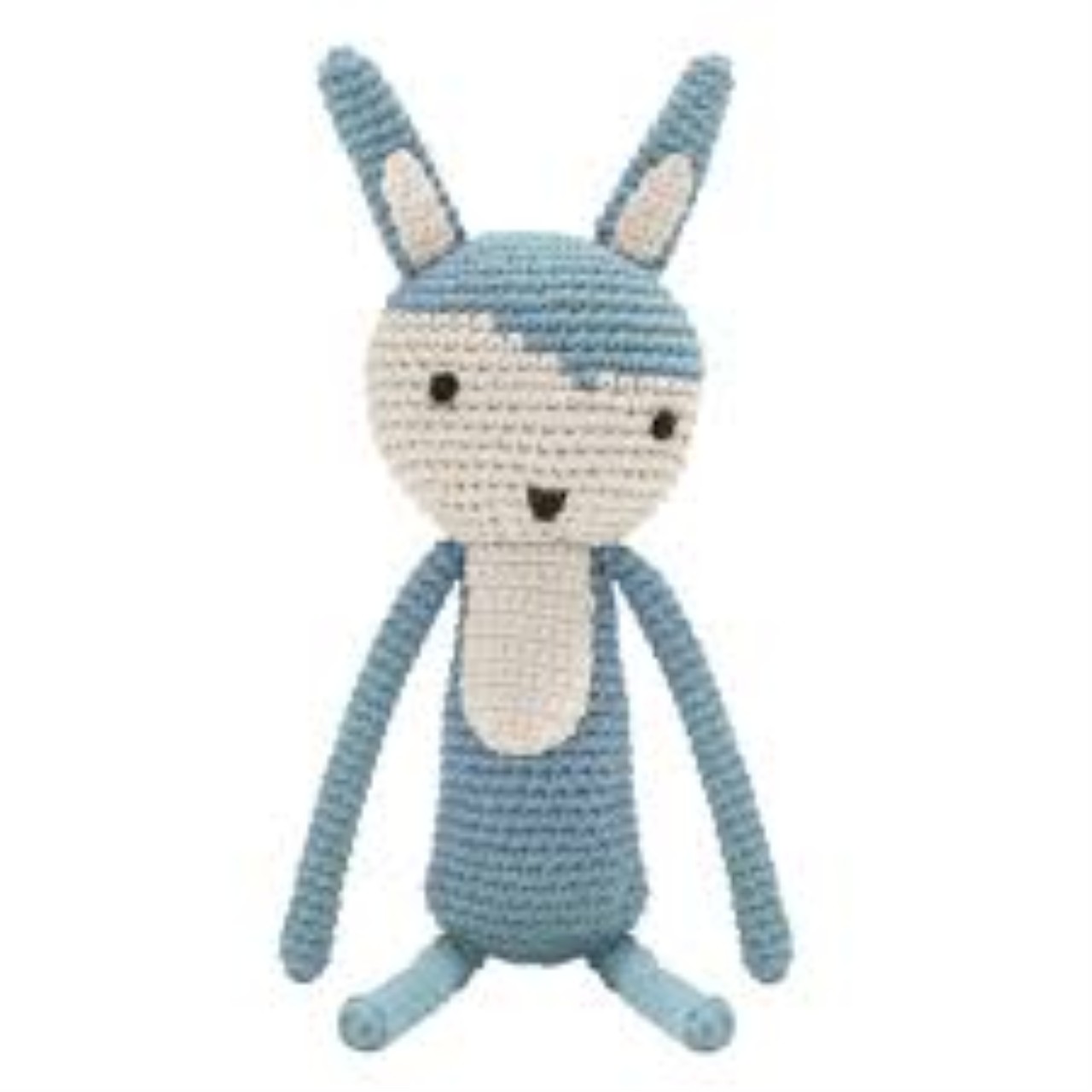 crochet, Hase, Stofftier, blau, weiches Spielzeug