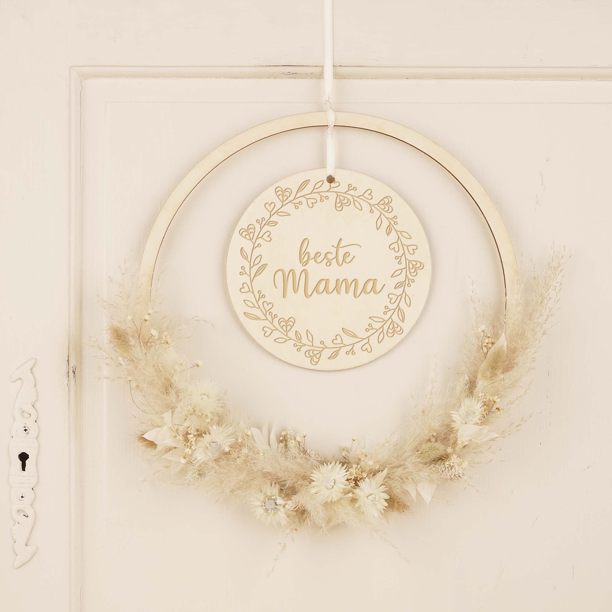 Flower Loop Muttertag "Beste Mama", weiss