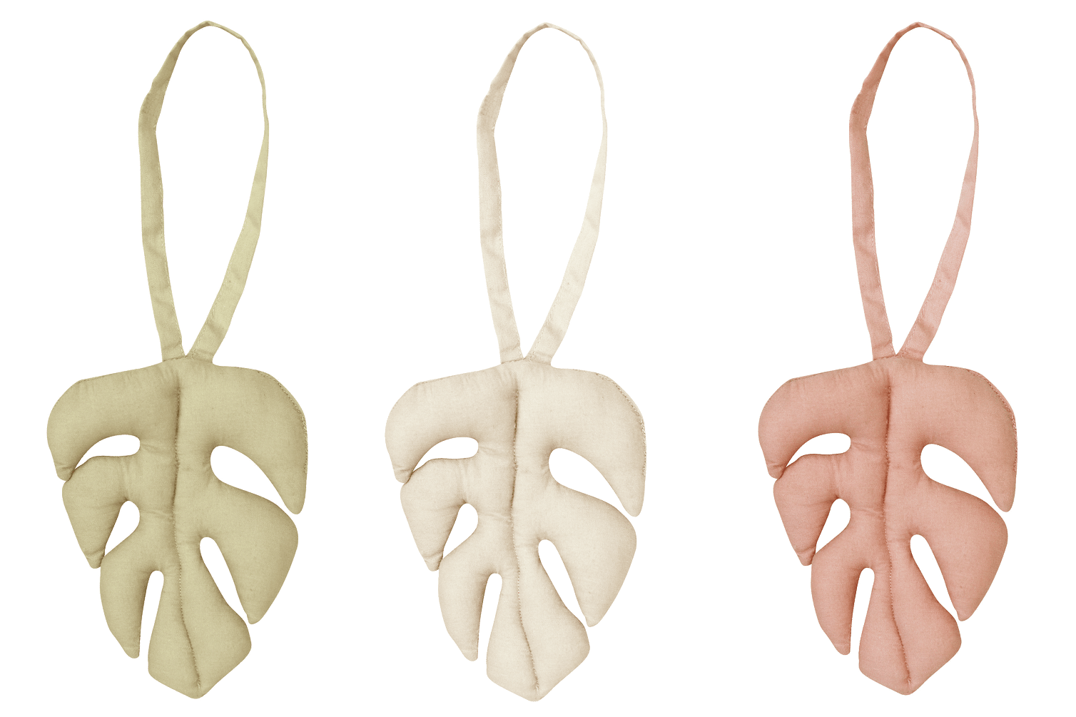 Rattle toy hangers (3er Set) - Monstera