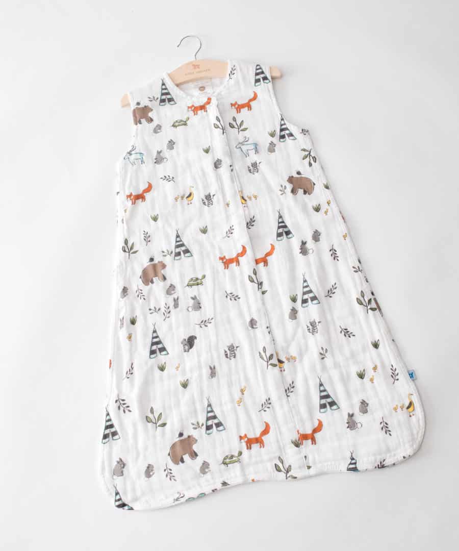 Cotton Muslin Sleeping Bag Gr. S - Forest Friends Cotton Muslin Sleeping Bag Gr. S - Forest Friends