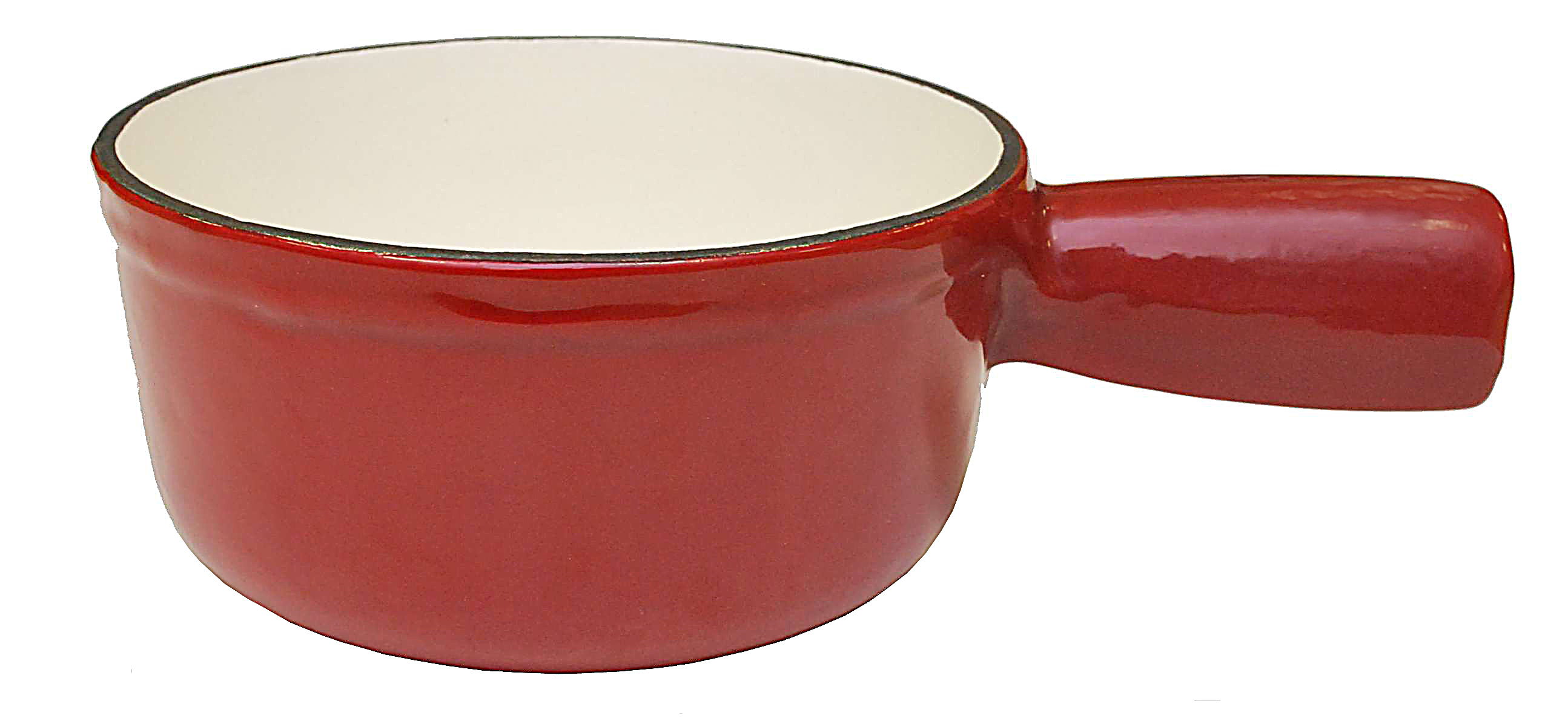 Caquelon Gusseisen rot/weiss Ø  15 cm Caquelon Gusseisen rot/weiss Ø  15 cm