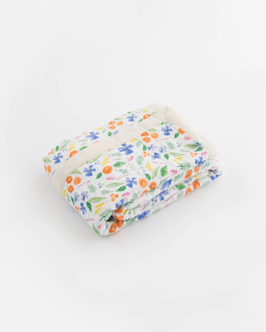 Cotton Muslin Baby Blanket - Mountain Bloom