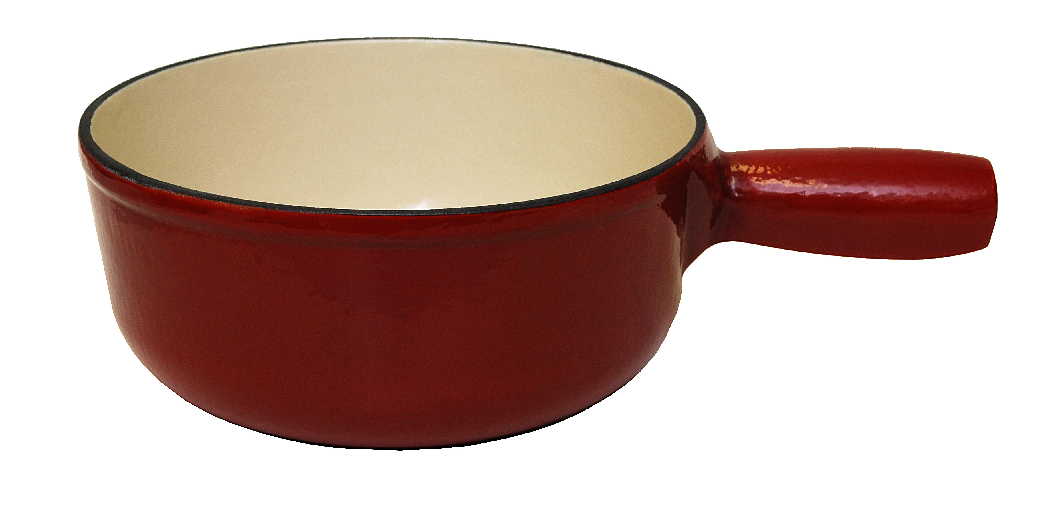 Caquelon Gusseisen rot/weiss Ø  21 cm 1.8 Lt. Caquelon Gusseisen rot/weiss Ø  21 cm 1.8 Lt.