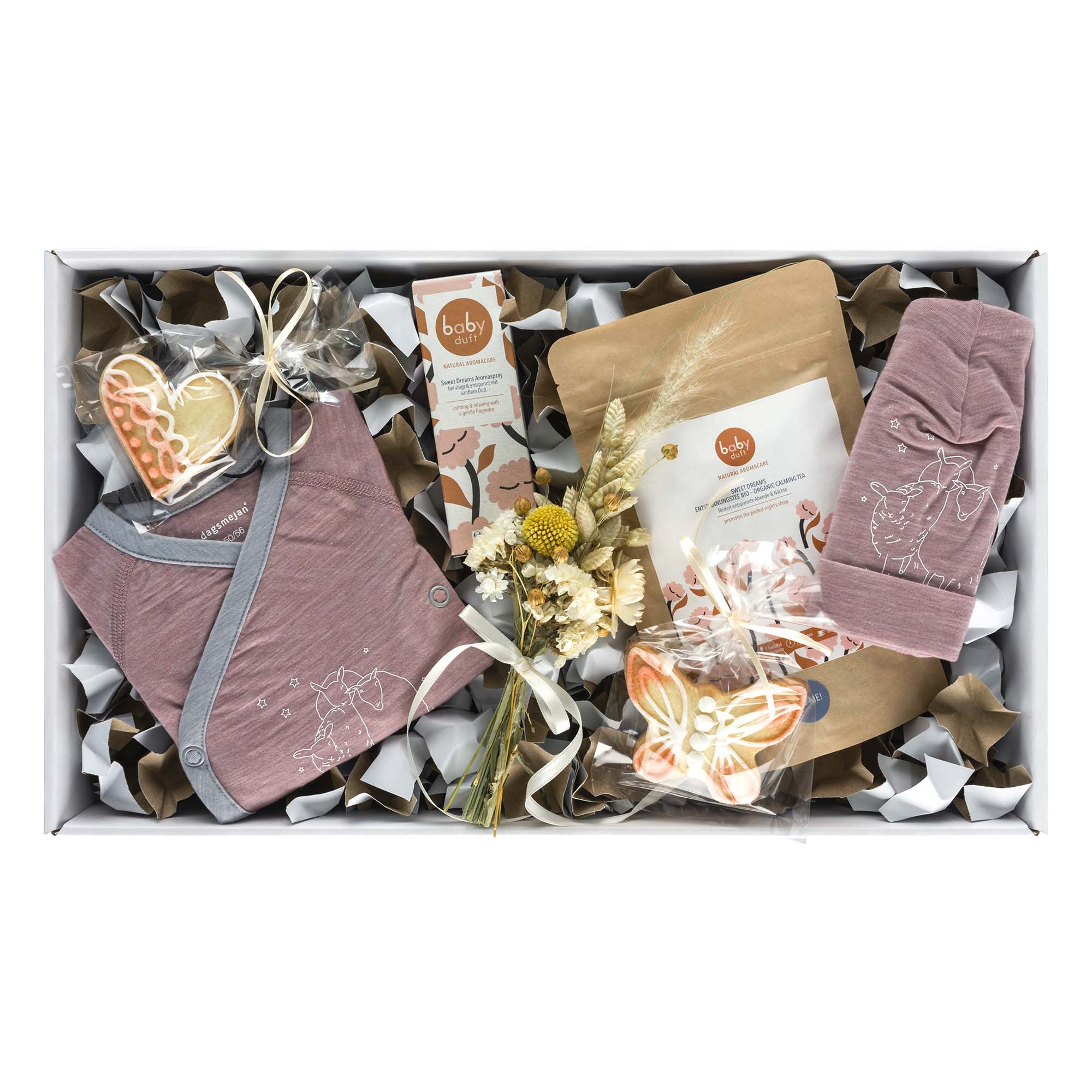 Geschenkkorb Baby "Dusty Pink"